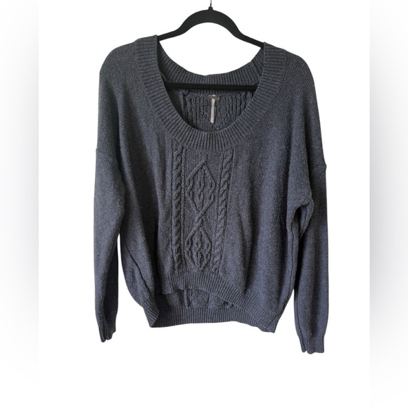 Free People Gray Knit Sweater Size Small - Picture 1 of 5